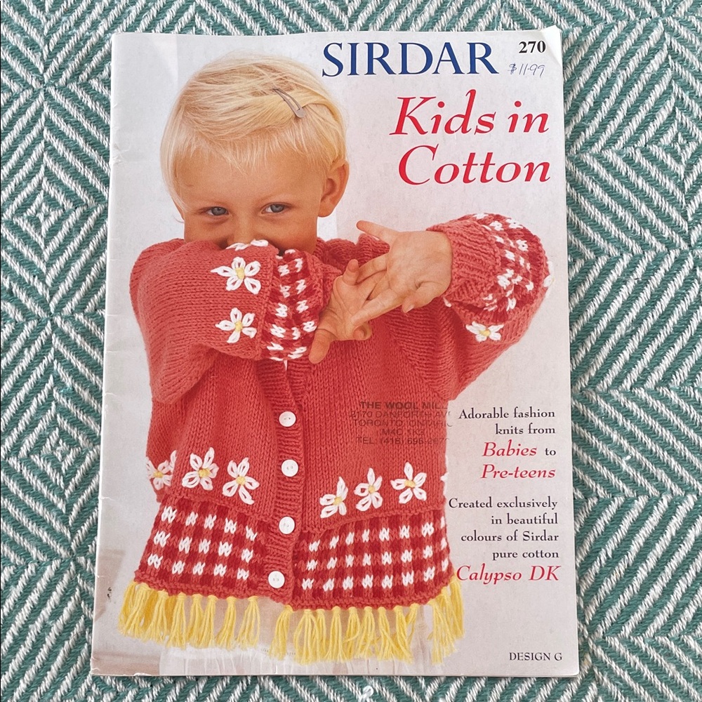 Sirdar Kids In Cotton Knitting Pattern Book